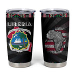 Liberia Roots Tumbler Cup African Pride in Fingerprint and Tribal Colors