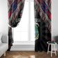 Liberia Roots Window Curtain African Pride in Fingerprint and Tribal Colors