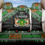 Niger Roots Back Car Seat Cover African Pride in Fingerprint and Tribal Colors