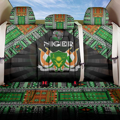 Niger Roots Back Car Seat Cover African Pride in Fingerprint and Tribal Colors