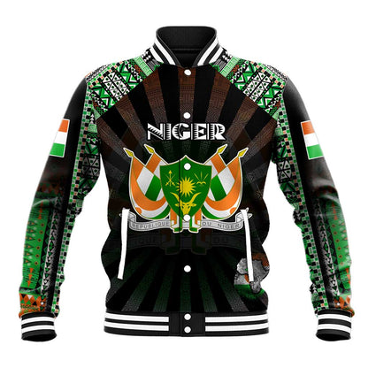 Personalized Niger Roots Baseball Jacket African Pride in Fingerprint and Tribal Colors
