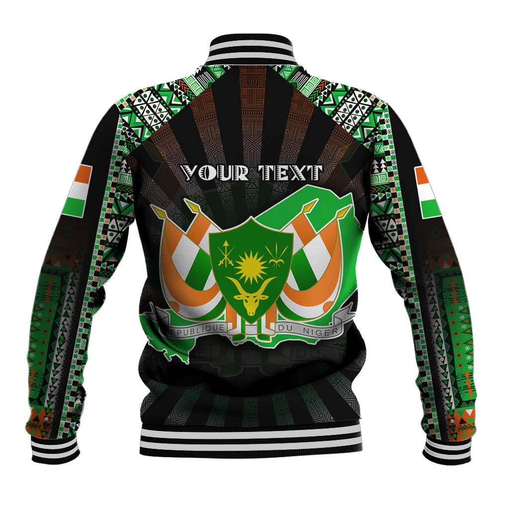 Personalized Niger Roots Baseball Jacket African Pride in Fingerprint and Tribal Colors