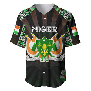 Personalized Niger Roots Baseball Jersey African Pride in Fingerprint and Tribal Colors
