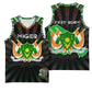 Personalized Niger Roots Basketball Jersey African Pride in Fingerprint and Tribal Colors - African Pride
