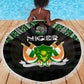 Niger Roots Beach Blanket African Pride in Fingerprint and Tribal Colors