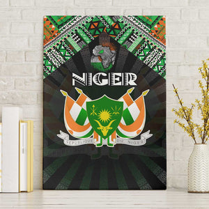 Niger Roots Canvas Wall Art African Pride in Fingerprint and Tribal Colors
