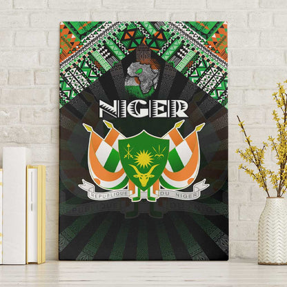 Niger Roots Canvas Wall Art African Pride in Fingerprint and Tribal Colors