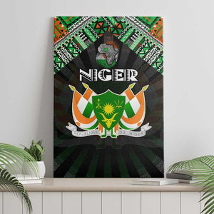 Niger Roots Canvas Wall Art African Pride in Fingerprint and Tribal Colors