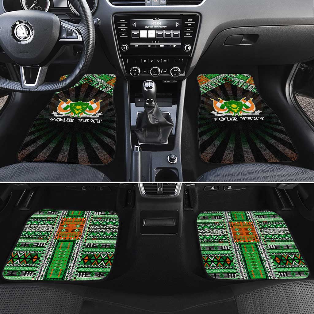 Niger Roots Car Mats African Pride in Fingerprint and Tribal Colors
