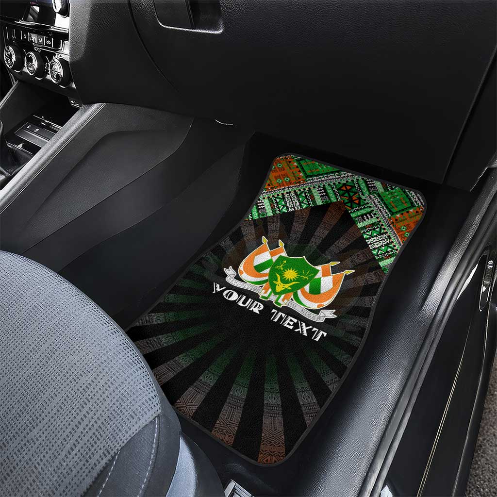 Niger Roots Car Mats African Pride in Fingerprint and Tribal Colors
