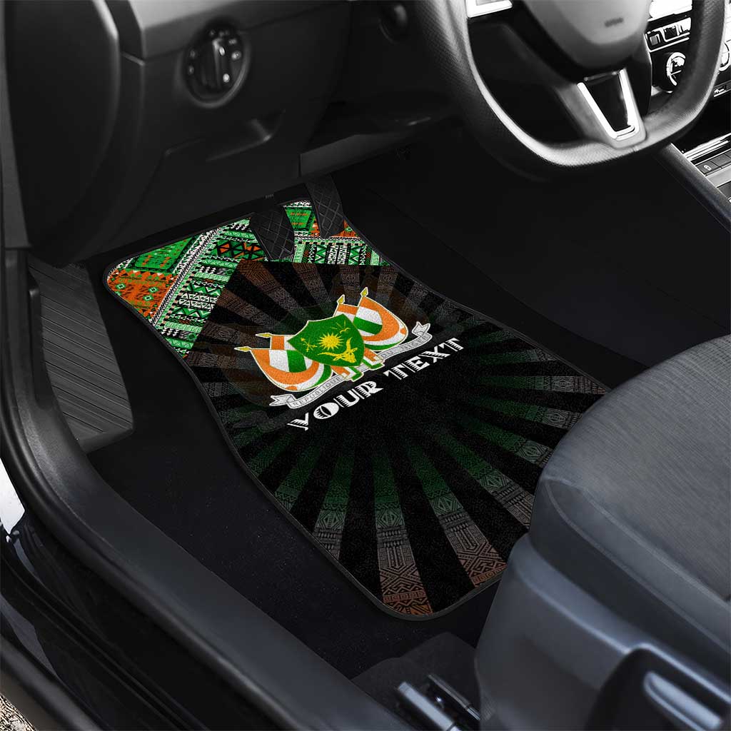 Niger Roots Car Mats African Pride in Fingerprint and Tribal Colors