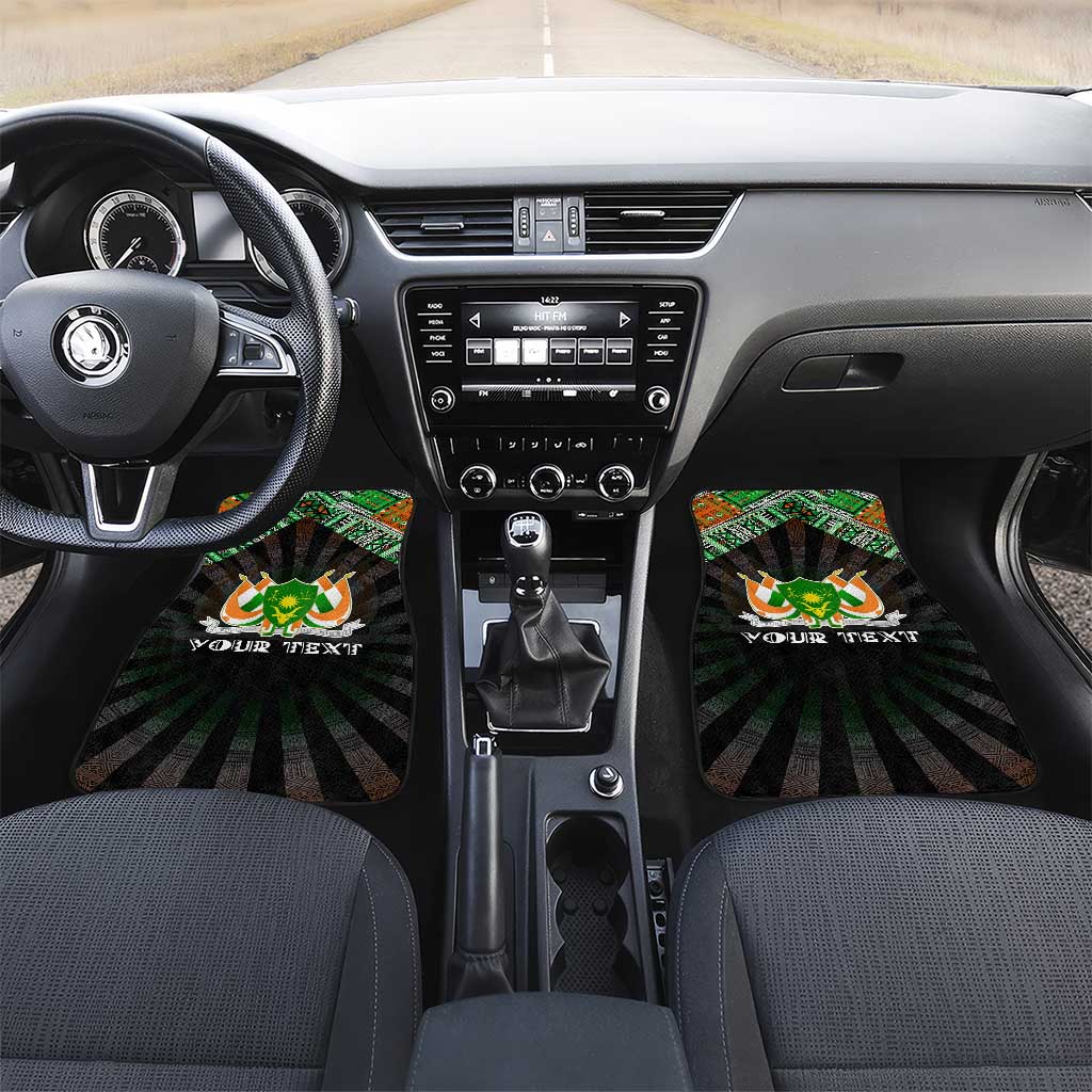 Niger Roots Car Mats African Pride in Fingerprint and Tribal Colors