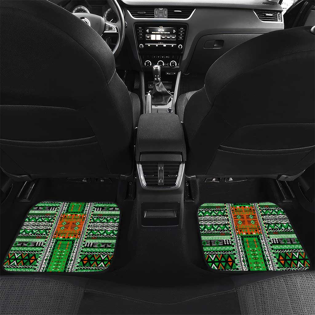 Niger Roots Car Mats African Pride in Fingerprint and Tribal Colors