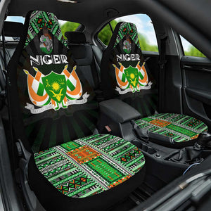 Niger Roots Car Seat Cover African Pride in Fingerprint and Tribal Colors