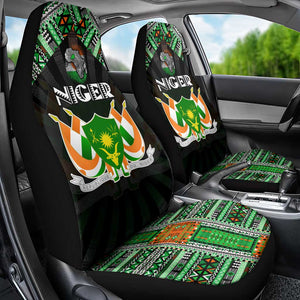 Niger Roots Car Seat Cover African Pride in Fingerprint and Tribal Colors