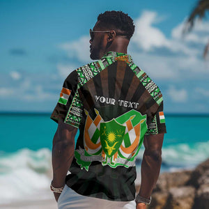 Personalized Niger Roots Hawaiian Shirt African Pride in Fingerprint and Tribal Colors
