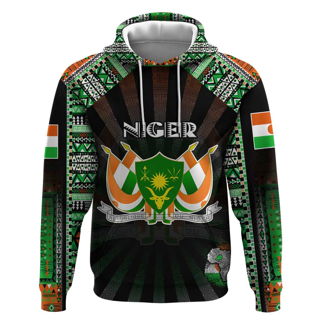 Personalized Niger Roots Hoodie African Pride in Fingerprint and Tribal Colors