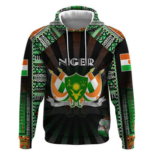 Personalized Niger Roots Hoodie African Pride in Fingerprint and Tribal Colors