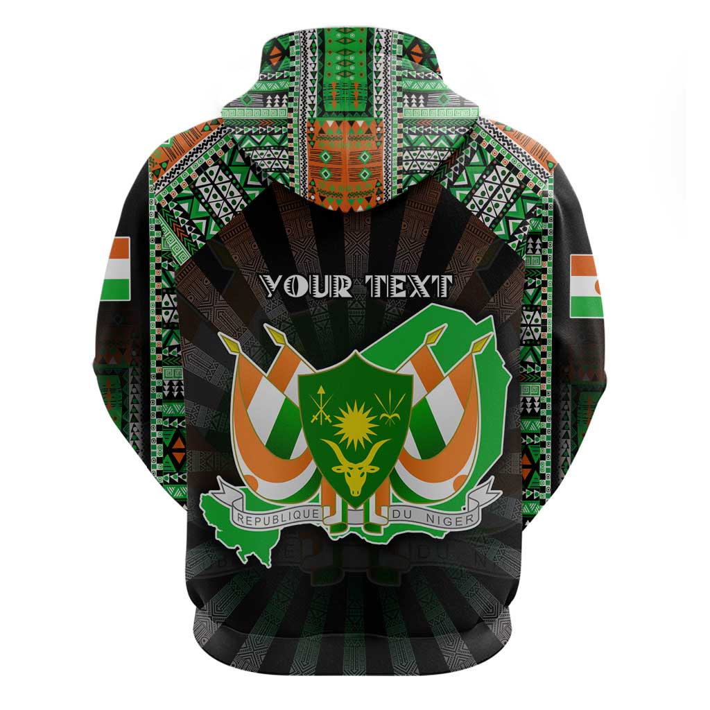 Personalized Niger Roots Hoodie African Pride in Fingerprint and Tribal Colors