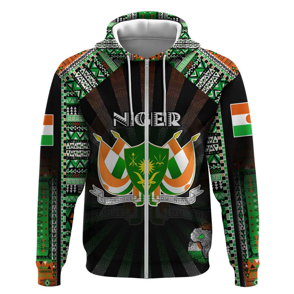 Personalized Niger Roots Hoodie African Pride in Fingerprint and Tribal Colors