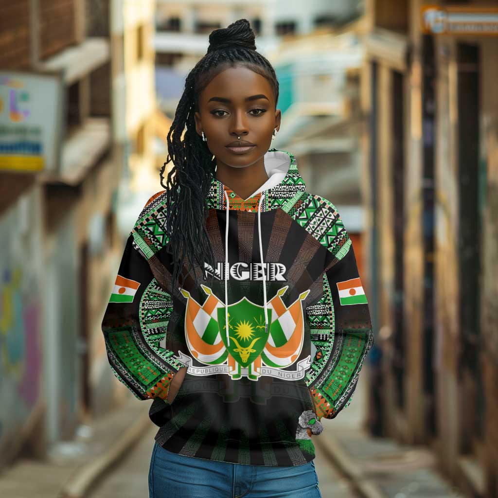 Personalized Niger Roots Hoodie African Pride in Fingerprint and Tribal Colors