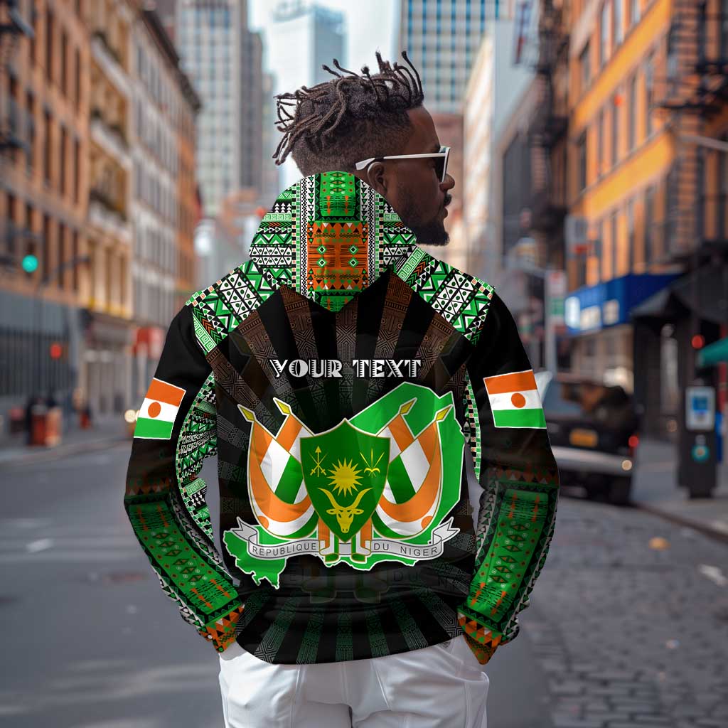 Personalized Niger Roots Hoodie African Pride in Fingerprint and Tribal Colors