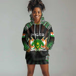 Personalized Niger Roots Hoodie Dress African Pride in Fingerprint and Tribal Colors