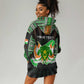 Personalized Niger Roots Hoodie Dress African Pride in Fingerprint and Tribal Colors