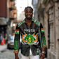 Personalized Niger Roots Long Sleeve Button Shirt African Pride in Fingerprint and Tribal Colors