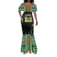 Personalized Niger Roots Mermaid Dress African Pride in Fingerprint and Tribal Colors