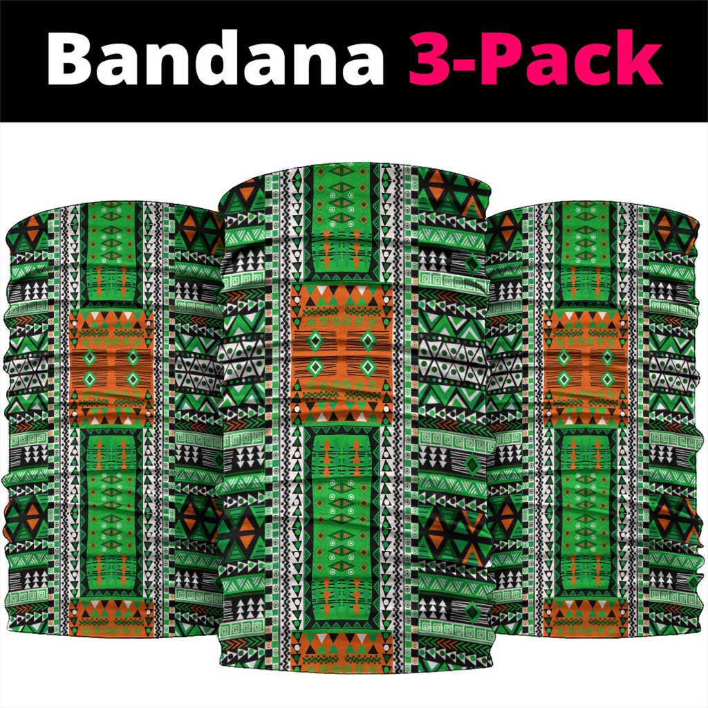 Niger Roots Neck Gaiter African Pride in Fingerprint and Tribal Colors - African Pride