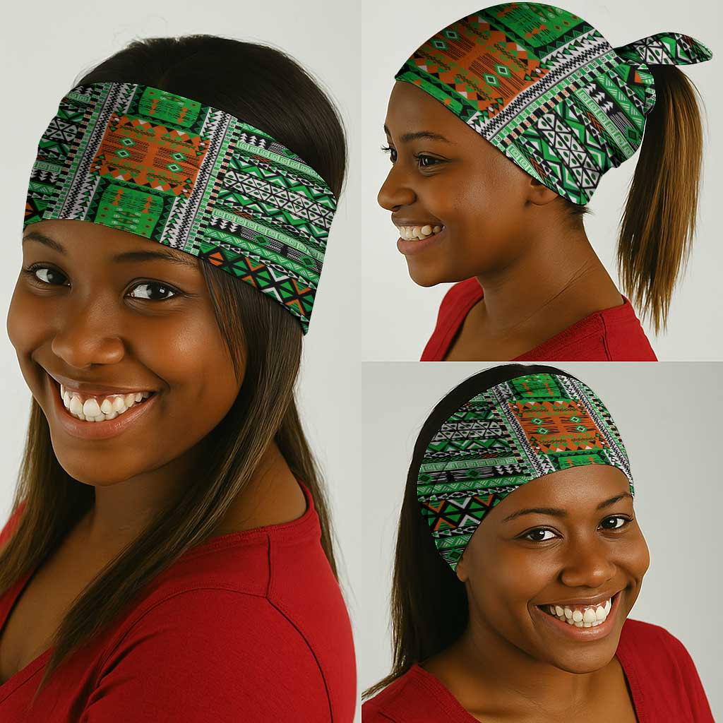 Niger Roots Neck Gaiter African Pride in Fingerprint and Tribal Colors - African Pride
