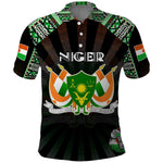 Personalized Niger Roots Polo Shirt African Pride in Fingerprint and Tribal Colors