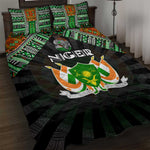 Niger Roots Quilt Bed Set African Pride in Fingerprint and Tribal Colors