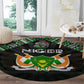 Niger Roots Round Carpet African Pride in Fingerprint and Tribal Colors