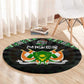 Niger Roots Round Carpet African Pride in Fingerprint and Tribal Colors