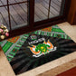 Niger Roots Rubber Doormat African Pride in Fingerprint and Tribal Colors
