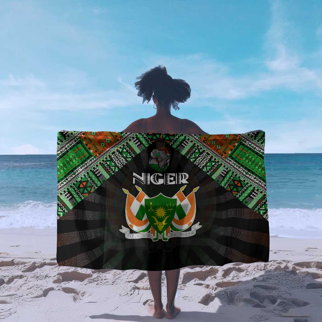 Niger Roots Sarong African Pride in Fingerprint and Tribal Colors