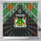 Niger Roots Shower Curtain African Pride in Fingerprint and Tribal Colors