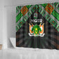 Niger Roots Shower Curtain African Pride in Fingerprint and Tribal Colors