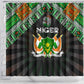 Niger Roots Shower Curtain African Pride in Fingerprint and Tribal Colors