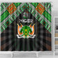 Niger Roots Shower Curtain African Pride in Fingerprint and Tribal Colors