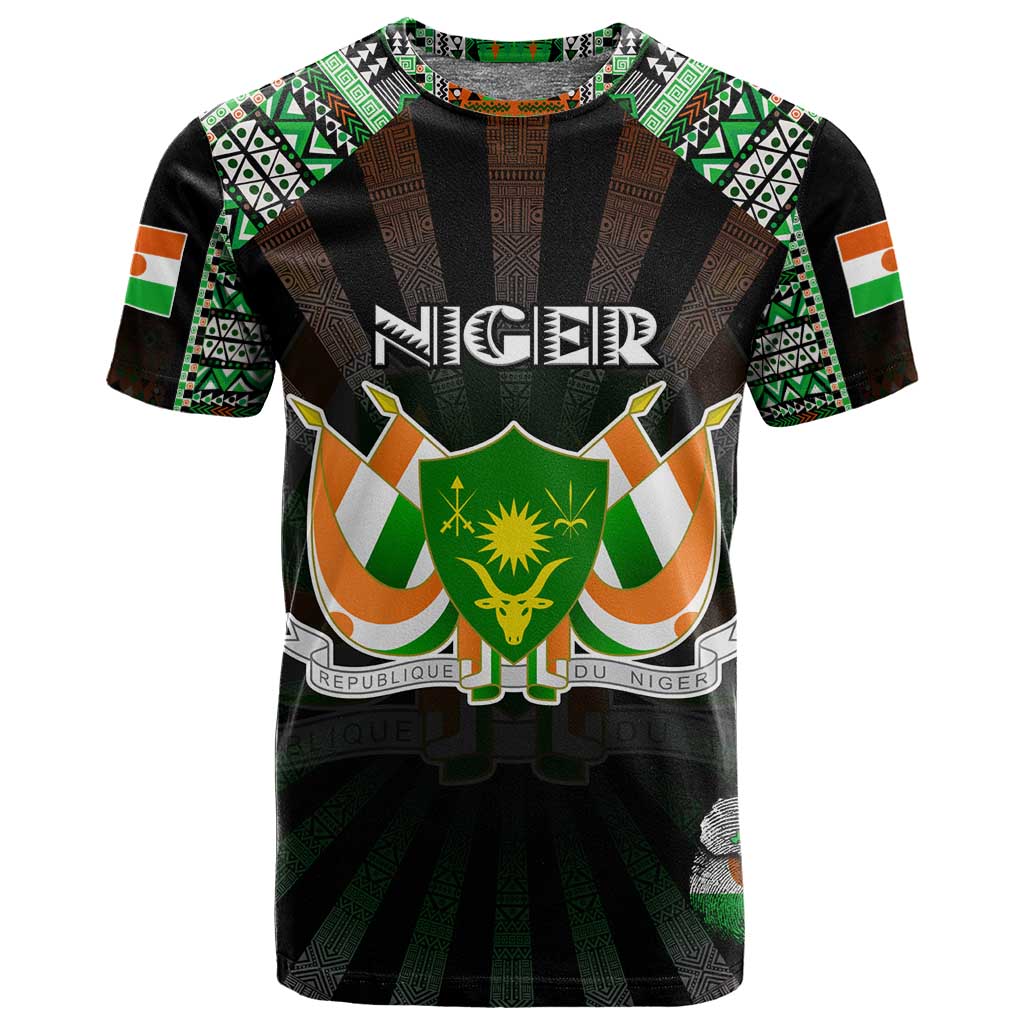 Personalized Niger Roots T shirt African Pride in Fingerprint and Tribal Colors