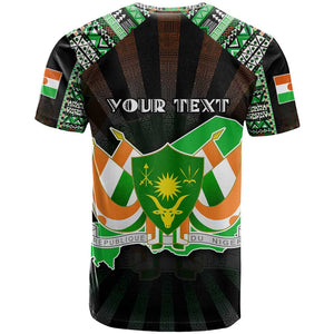 Personalized Niger Roots T shirt African Pride in Fingerprint and Tribal Colors