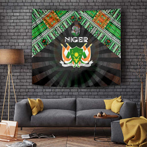 Niger Roots Tapestry African Pride in Fingerprint and Tribal Colors