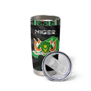 Niger Roots Tumbler Cup African Pride in Fingerprint and Tribal Colors
