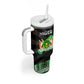 Niger Roots Tumbler With Handle African Pride in Fingerprint and Tribal Colors