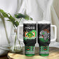 Niger Roots Tumbler With Handle African Pride in Fingerprint and Tribal Colors