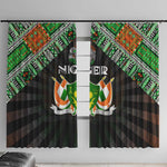 Niger Roots Window Curtain African Pride in Fingerprint and Tribal Colors