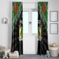 Niger Roots Window Curtain African Pride in Fingerprint and Tribal Colors